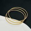 Three Worlds Bracelet: Women's Fashion Titanium Steel Gold Bangle - Korean Trend, Versatile, Non-Fading, Simple, Light Luxury Jewelry.