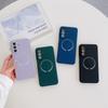 Samsung A56 Liquid Silicone Magnetic Case with Rubik's Cube Design - Full Coverage, Anti-drop Protection