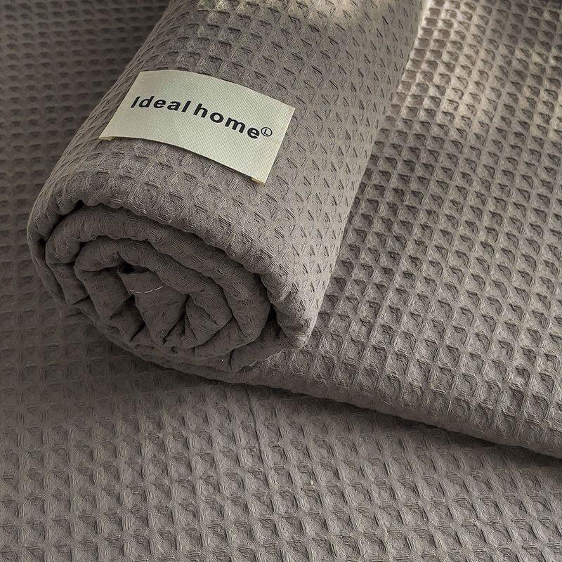Ultra-Soft Washed Cotton Waffle Dorm Duvet Cover & Pillowcase Three-Piece Set