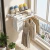 Windproof Folding Drying Rack Plastic Wall Mounted Clothes Dryer Underwear Drying Rack  Indoor