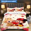 Labu-bu Friends Adventure 3pcs K-pop music group Bedding set,Ideal for Bedroom, Dormitory,Including Duvet Cover And 2pcs Pillowcases,Fan gifts