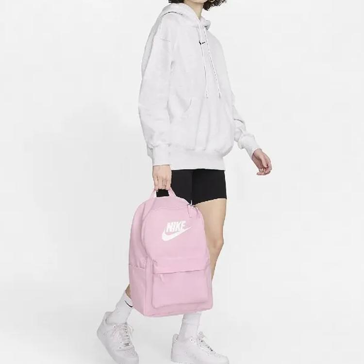 Nike Heritage Logo Zippered Fabric Backpack Unisex backpack Pink DC4244664