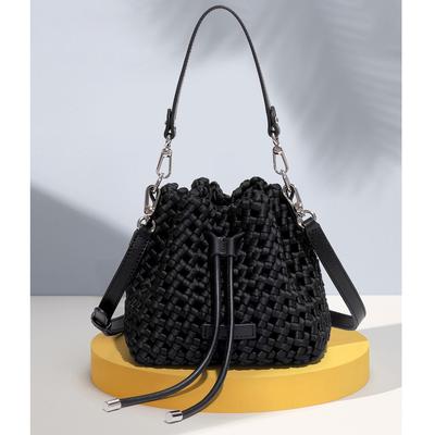 Handwoven Bucket Bag New Windmill Knot High-end Design Bag Lightweight Luxury Single Shoulder Crossbody