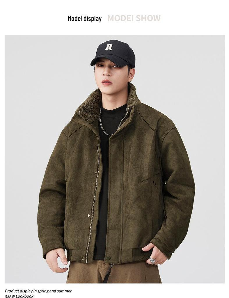 Mu Yuan Men's Retro Leather and Fur Lambswool Jacket - Winter Collection