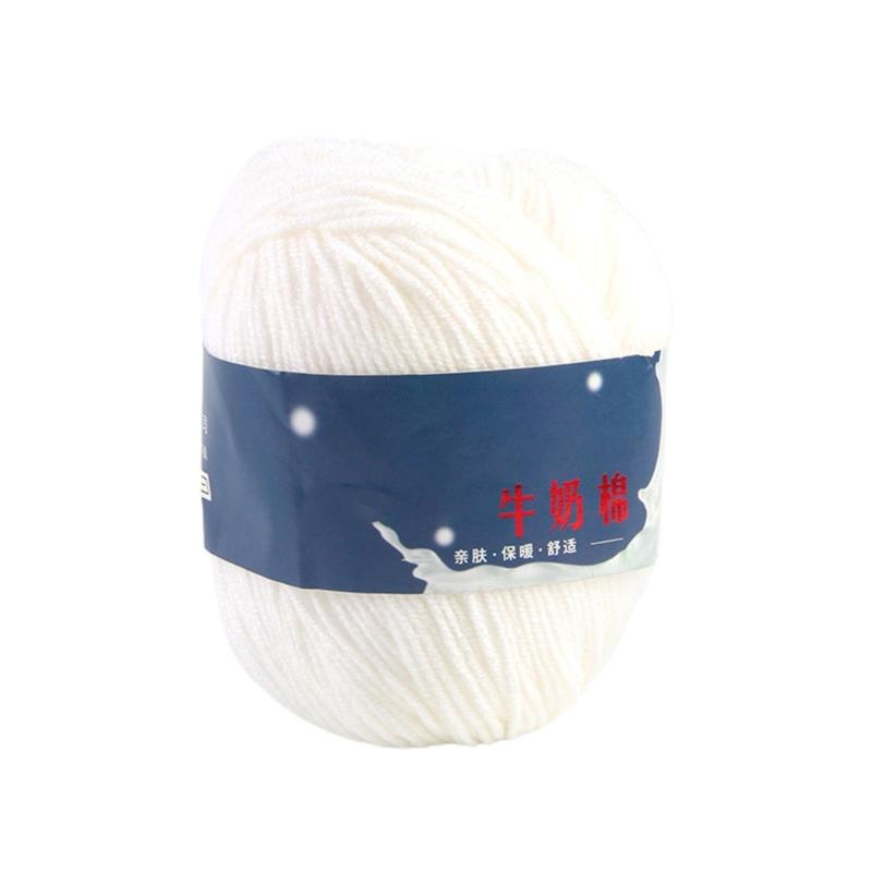 DIY Knitting Yarn Cotton Yarn Cream Hand Washable Knitted Yarn Easy To Store