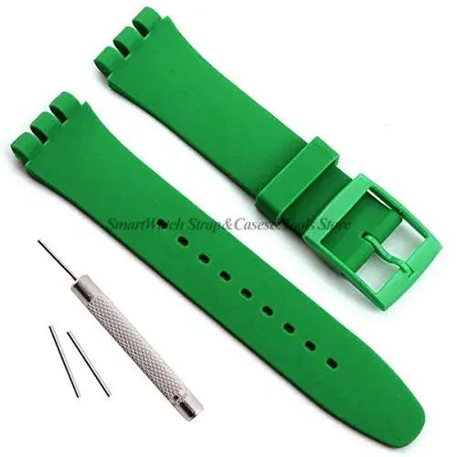 Soft Silicone Bracelet for Swatch 12mm 16mm 17mm 19mm 20mm Colorful Transparent Watchband Watch Strap Replacement with Tool