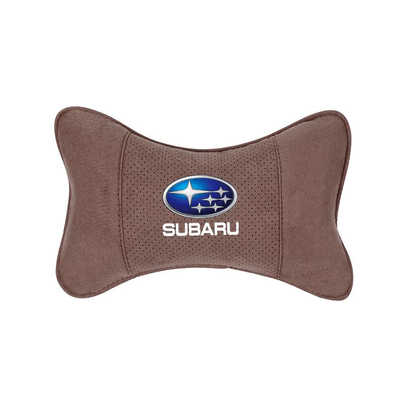 1 Stück Wildleder Autositz Kopfstütze Nackenkissen Innenzubehör für Subaru STI Impreza Legacy WRX BRZ Forester XV Outback Levorg