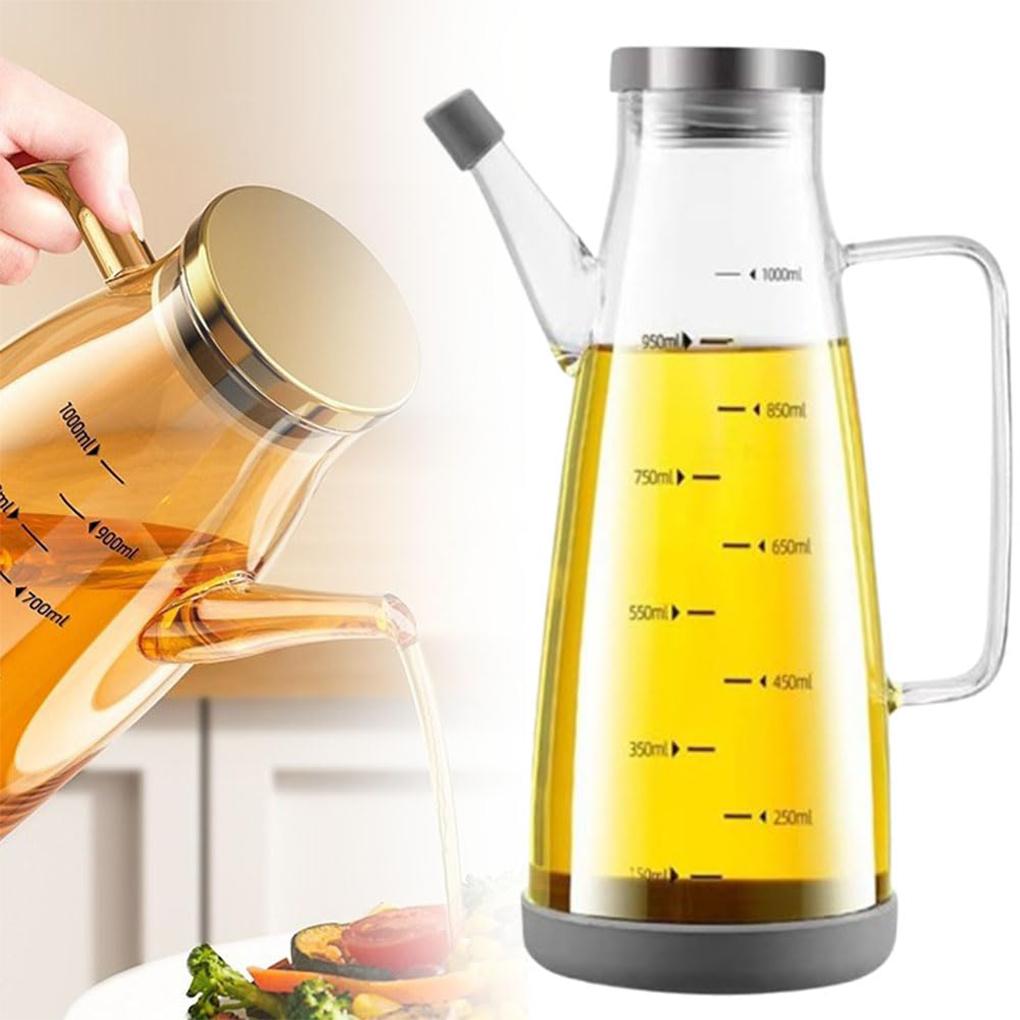 Heat-resistant Oil Dispenser Free Spout Oil Dispenser Kitchen Large Oil Glass Oil Spout For Cooking Olive Vinegar