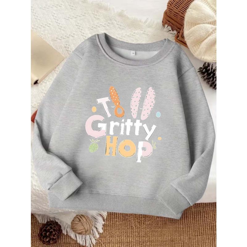 European sizes Delicate Kid Stylish Sweatshirt, Comfortable Round-Neck Top for Kids, Casual And Versatile Trendy Print Shirt
