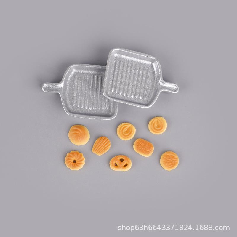 Dollhouse Dollhouse Miniature Food Game Ornament, Two-Piece Set Of Bread Baking Pan, Toy Model Ob11 Handmade