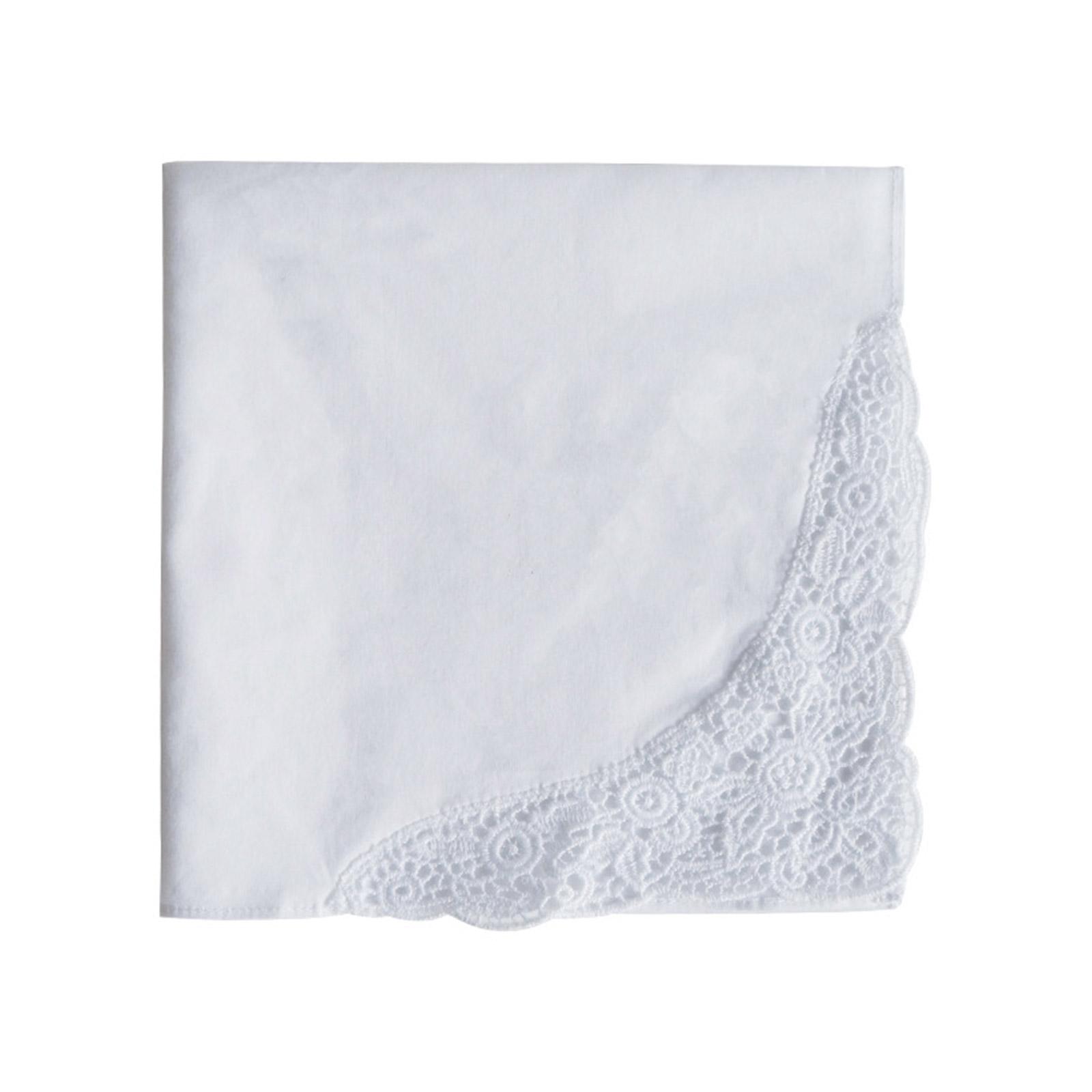 

Багатофункціональні М які Бавовняні Носові Хустинки для Жінок Білі Хустинки Квіткові Краї Делікатні Мереживні Носові Хустинки Жінки 1