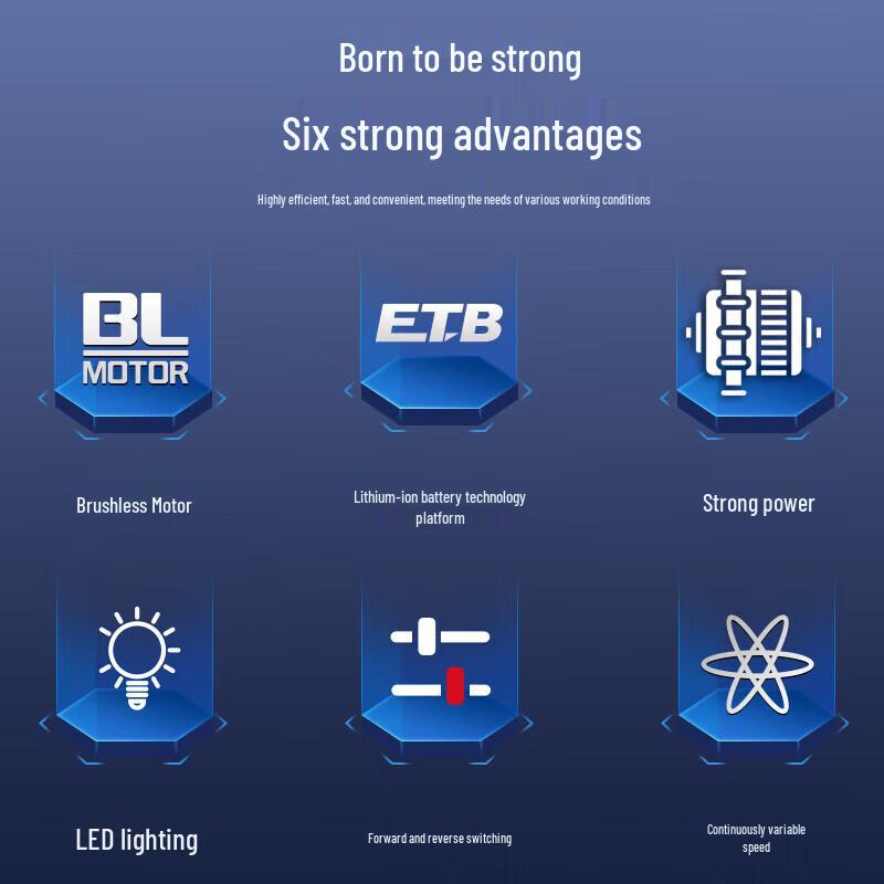 DAYI 310N·m 20V Brushless Cordless Impact Wrench CN plug (adapter included)