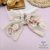 Embroidered Oversized Lace Bow Hairpin - Sweet Fairy Style