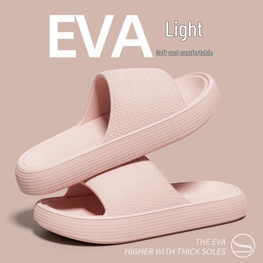 Jie Liya Small Grid Women's and Men's Non-slip EVA Slippers - Summer 2025 Collection for Indoor Comfort and Fresh Feet.