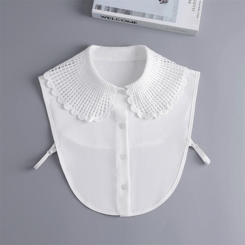 New Fake Collars For Women Checker Lapel Detachable Collar Shirt Lace Stand False Collar Woman Removable Tie Nep Kraagie