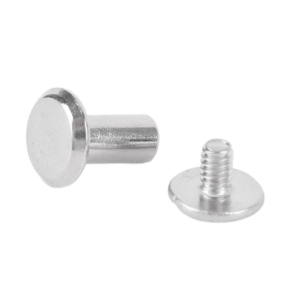 100 Sets Screw Rivet M2 Stainless Steel High Strength Round Flat Head Binding Screws 3x6x6mm 0.12x0.24x0.24in