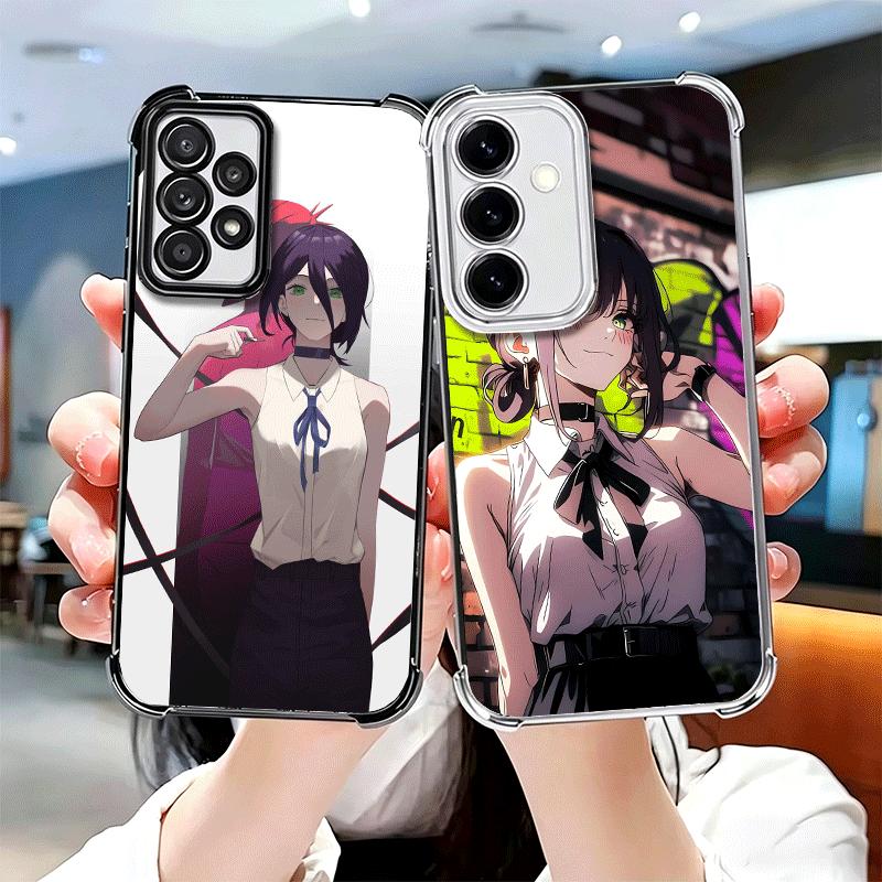 Anime Character R-Reze CSM Plating Phone Case For Samsung A17 A07 A37 A57 A16 A56 A15 A55 A14 A54 A13 A53 A26 A36 A25 A35 A24 A3
