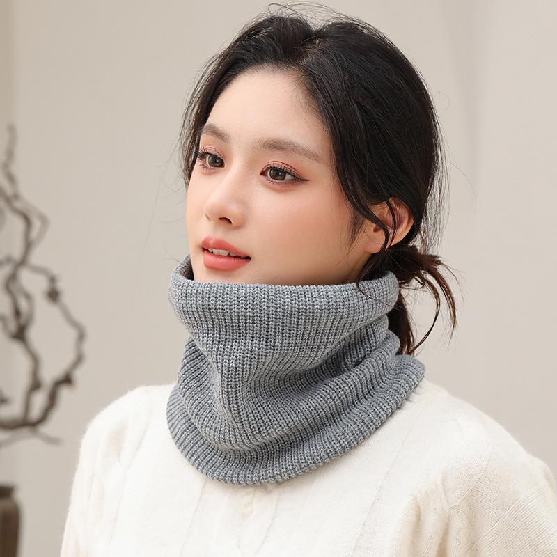 Einfarbiger Dicker Ring-Schal Mode Winter Warm Gestrickt Damen Herren Outdoor Vollmasken Schals Schal Halstuch