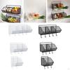 Garlic Ginger Storage Basket for Household Restaurant Farmhouse Black 2 Grids