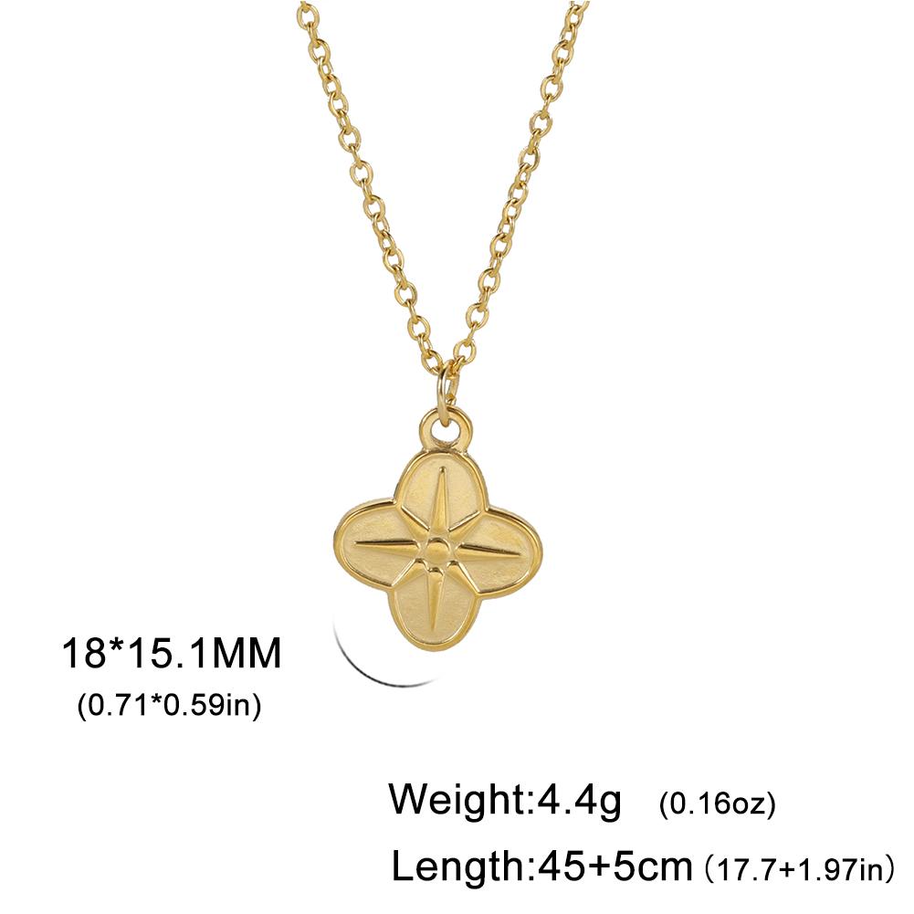 In Boho Sun Star Pendant Necklace for Women Stainless Steel Gold Choker Neck Chain Jewelry Birthday Gift