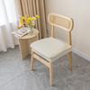 Elastic Solid Colors Chair Seat Covers Jacquard Shell Chair Cover Washable Anti-dust Short Back Chair Cover Armless Wedding Home