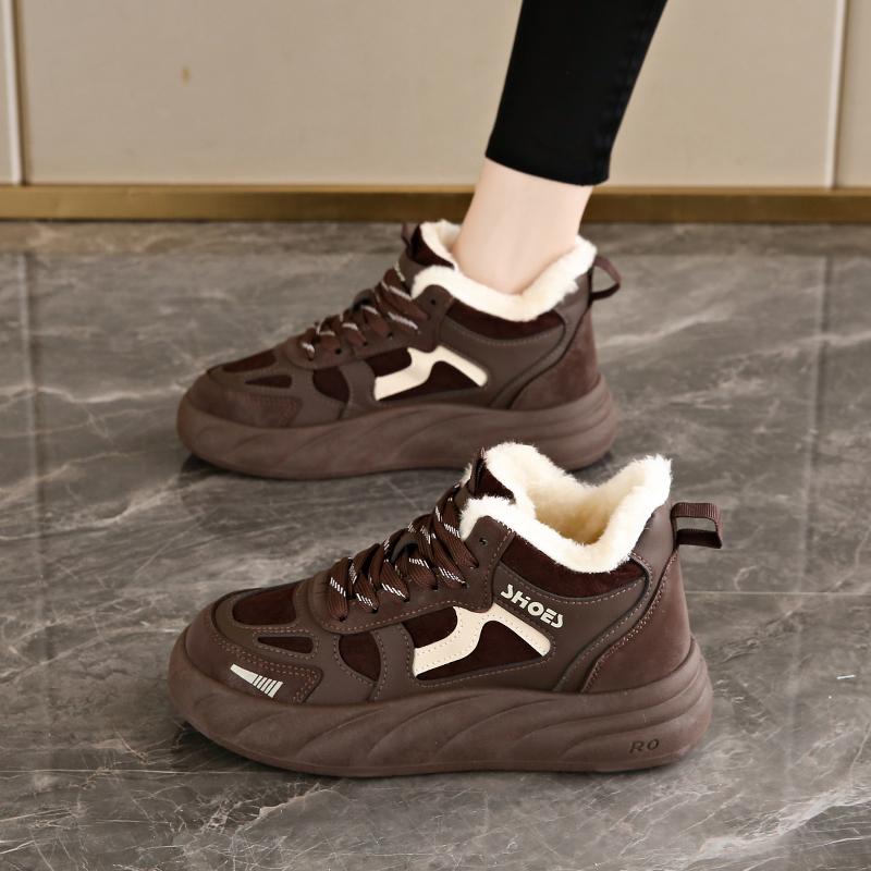 

Sports cotton shoes winter new velvet warm high-top board shoes size light soft sole 34