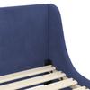 Children S Bed Frame with Headboard Police Blue 80 X 160 Cm Velvet