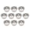 10Pcs Floor Drain Cover Stainless Steel Anti Clogging Round Grating Lid Flat for Balcony Rooftop