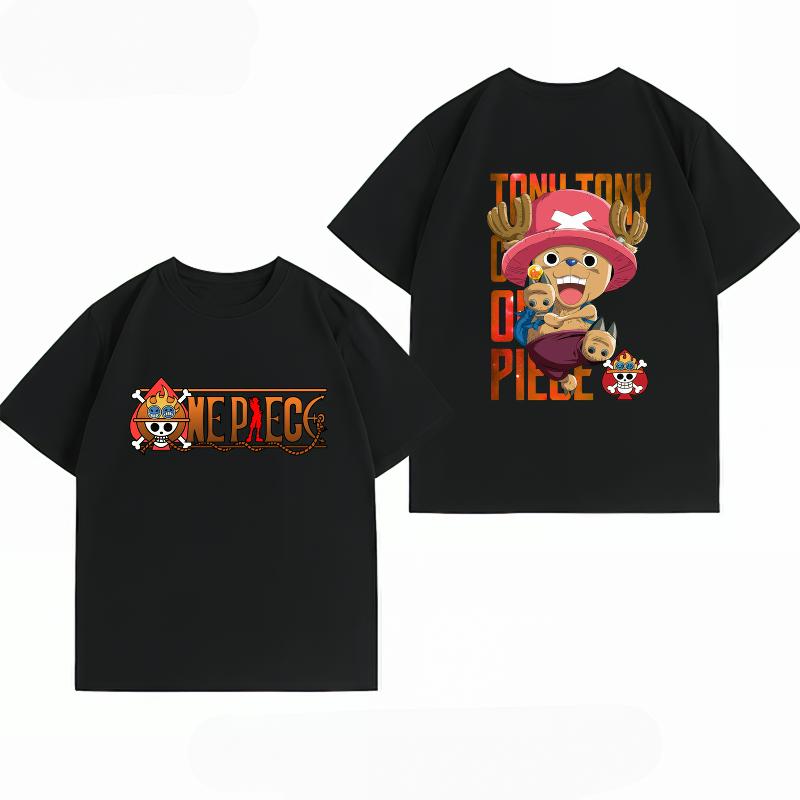 One Piece Tony Tony Chopper Print Tshirt Casual Short Sleeve Cotton Anime Streetwear Unisexs Tshirt
