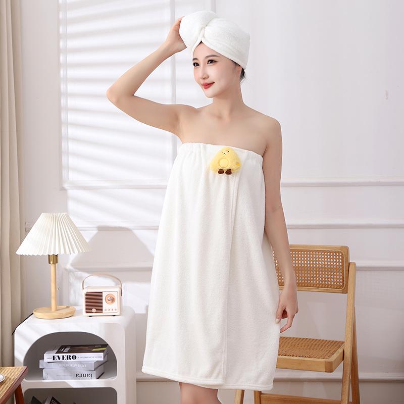 Women's Wearable Quick-Dry Absorbent Bathrobe Towel for Home Use