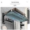 cmaos Aluminum Bathroom Wall-Mounted Towel Rack