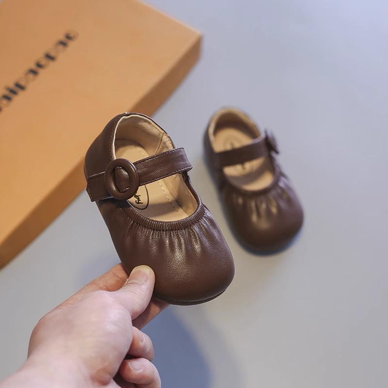 

Simple Baby Walking Shoes Fashionable Baby Pea Sandals Toddler Soft-Soled Learning-to-Walk Shoes Little Princess Non-Slip Shoes 24
