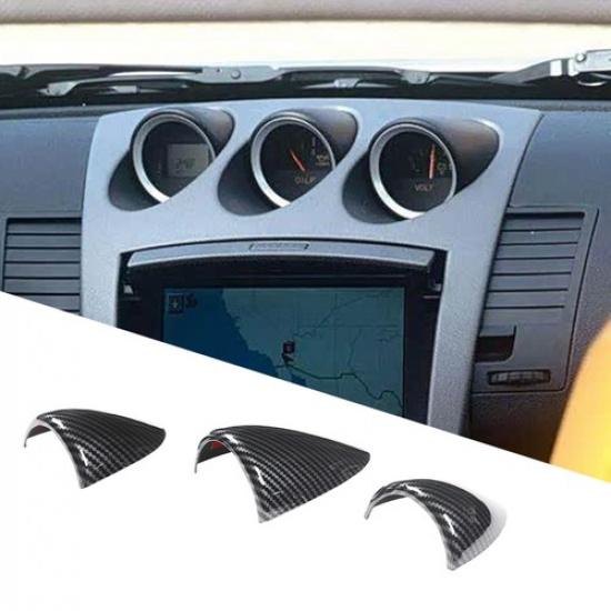 ABS Carbon Fiber Dashboard Panel Top Clock Trim For Nissan 350Z Z33 2003-2006