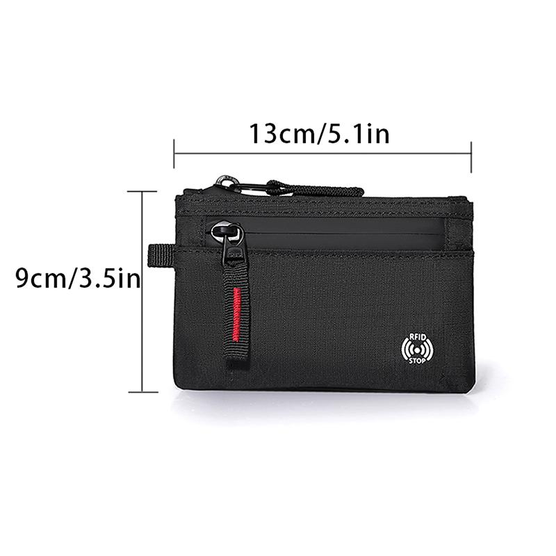 Rfid Credit Card Holder Men'S Short Wallet Zipper Coin Bag X-Pac Mini Travel Wallet Male Tactical Purse Coin Purse