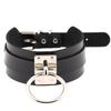 Exotic Accessories of Bdsm Slave Bondage Leather Collar with Leash Ring Steel Chain Sex Toys to Lover Roleplay Posture Spreader