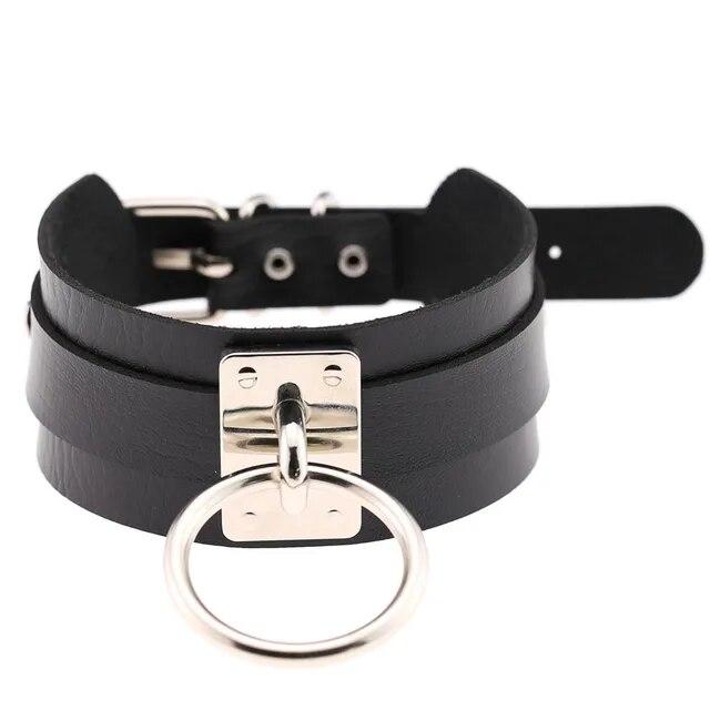Exotic Accessories of Bdsm Slave Bondage Leather Collar with Leash Ring Steel Chain Sex Toys to Lover Roleplay Posture Spreader