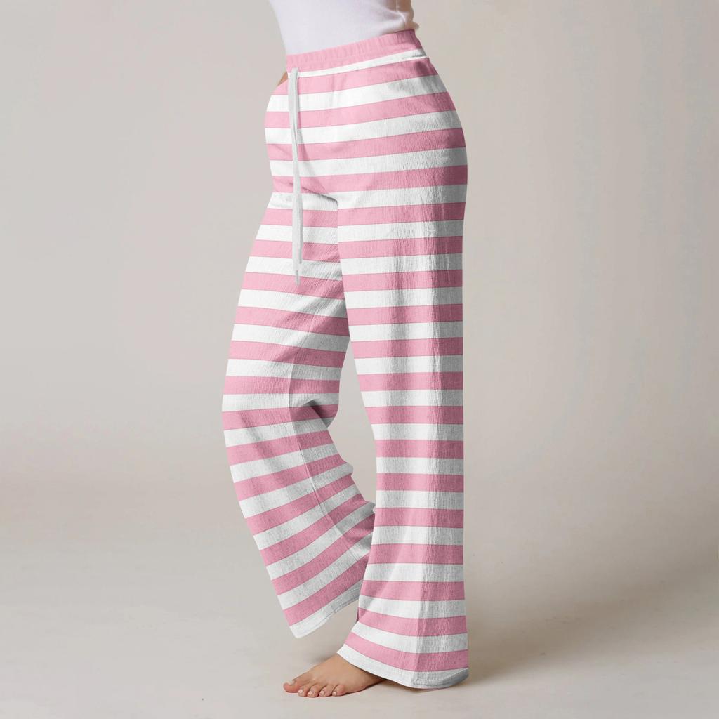 Anime Pajama Pants Sleepwear Casual Drawstring Elastic Waist Pants Comfy Straight Yoga Loose Trousers
