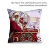 Santa Claus Christmas Tree Snow Scene Snowman Animal Deer Rabbit Bird Fox Sofa Seat Bedroom Car Office Decoration Pillowcase
