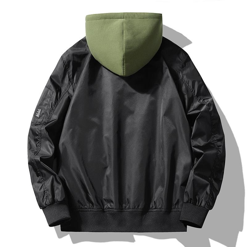 Spring and Autumn Baseball Uniform Male Handsome Loose Solid Color Coat Male and Female Couple Pilot Jacket