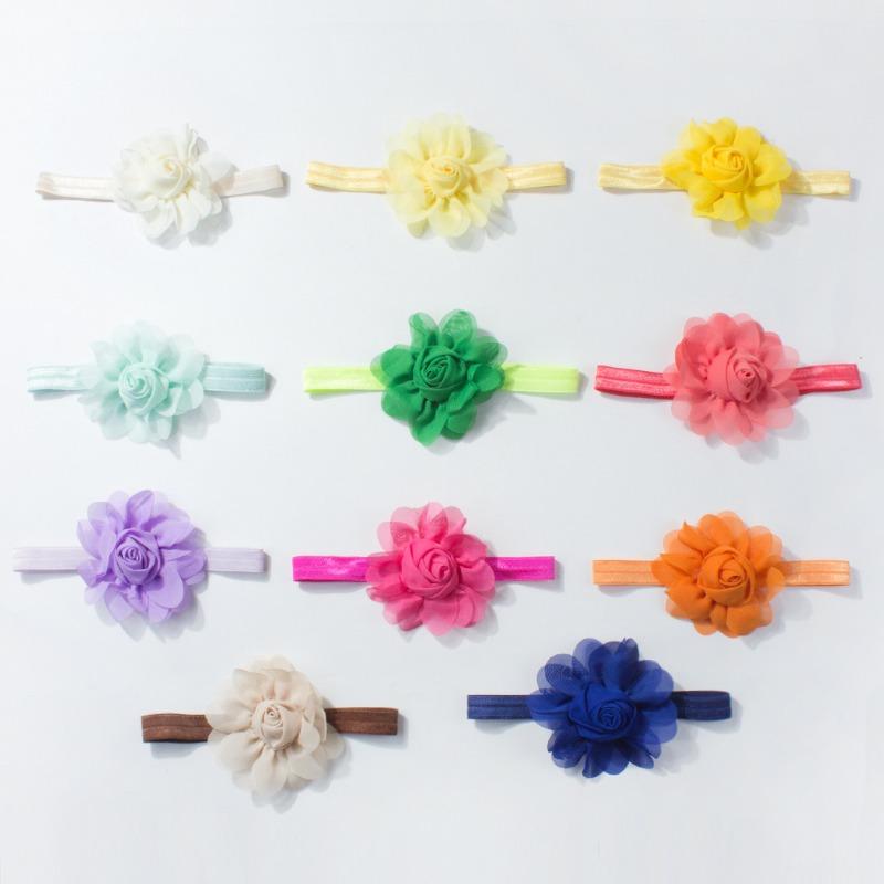 New children's chiffon flower headband, baby jewelry, baby jewelry, children's headband 11 colors