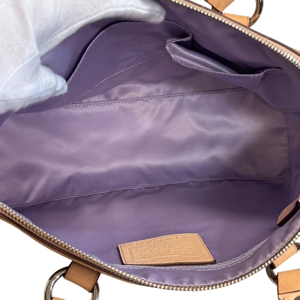 COACH 16119 2way Shoulder Shoulder Signature PVC coated canvas Handbag beige PVC coated canvas Women Used