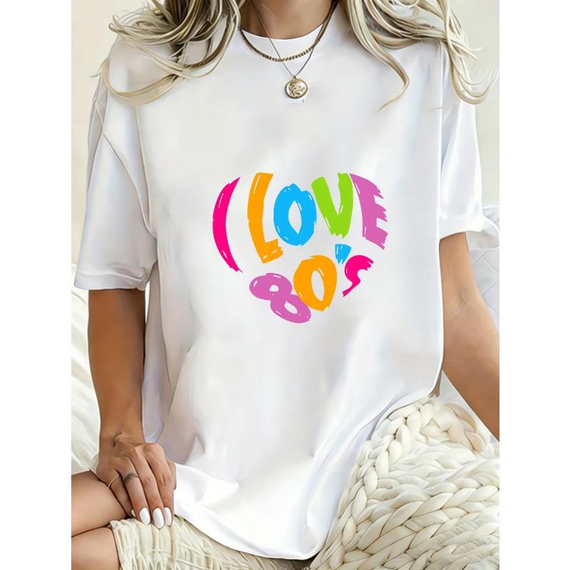Oversized T Shirt Dress Black Love 80s Rainbow Print Graphic Tee For Casual Wear Party Outfit Street Style Fashion Statement Piece