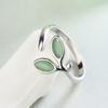 925 Silver Foliage Adjustable Rings For Women Girls Wedding Ring Luxury Jewelry Accessories