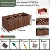 Carbonized Wood Outdoor Planter Box – Antiseptic Rectangular Flower Trough for Home, Courtyard, or Balcony.