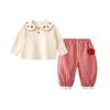 Youqi Sweet Doll Collar Baby Girl Set: Stylish Two-Piece Summer Outfit for Going Out