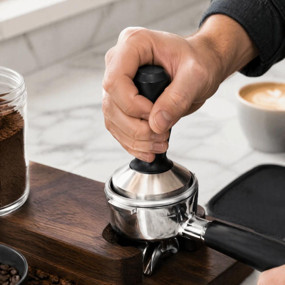Stainless Steel Portafilter Tamper Ergonomic Handle Coffee Hand Tamper Espresso Making