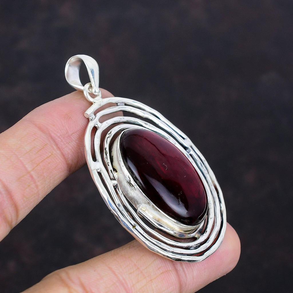 Roter Feuer Labradorit Anhänger 925 Sterling Silber Anhänger Echter Edelstein Schmuck Handgefertigt Stilvoller Anhänger Verlobungsgeschenke Designer Anhänger