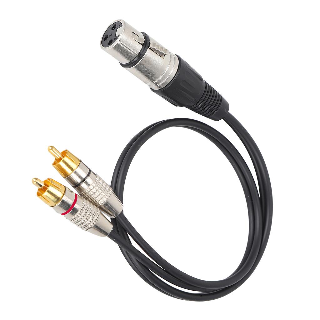Splitter 1 XLR Female Plug to 2 Male Plugs Cable for Home Theater and Professional Equipment