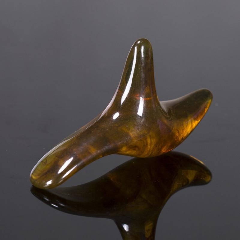 Triangle Amber Foot Feet Massager Massage Acupuncture Shiatsu Gua Sha Tool