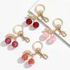 Fashionable Cherry Shaped Keychain Adorable Cherry Fashion Key Chain Stylish Keyrings Jewelry for Car Keys or Bags